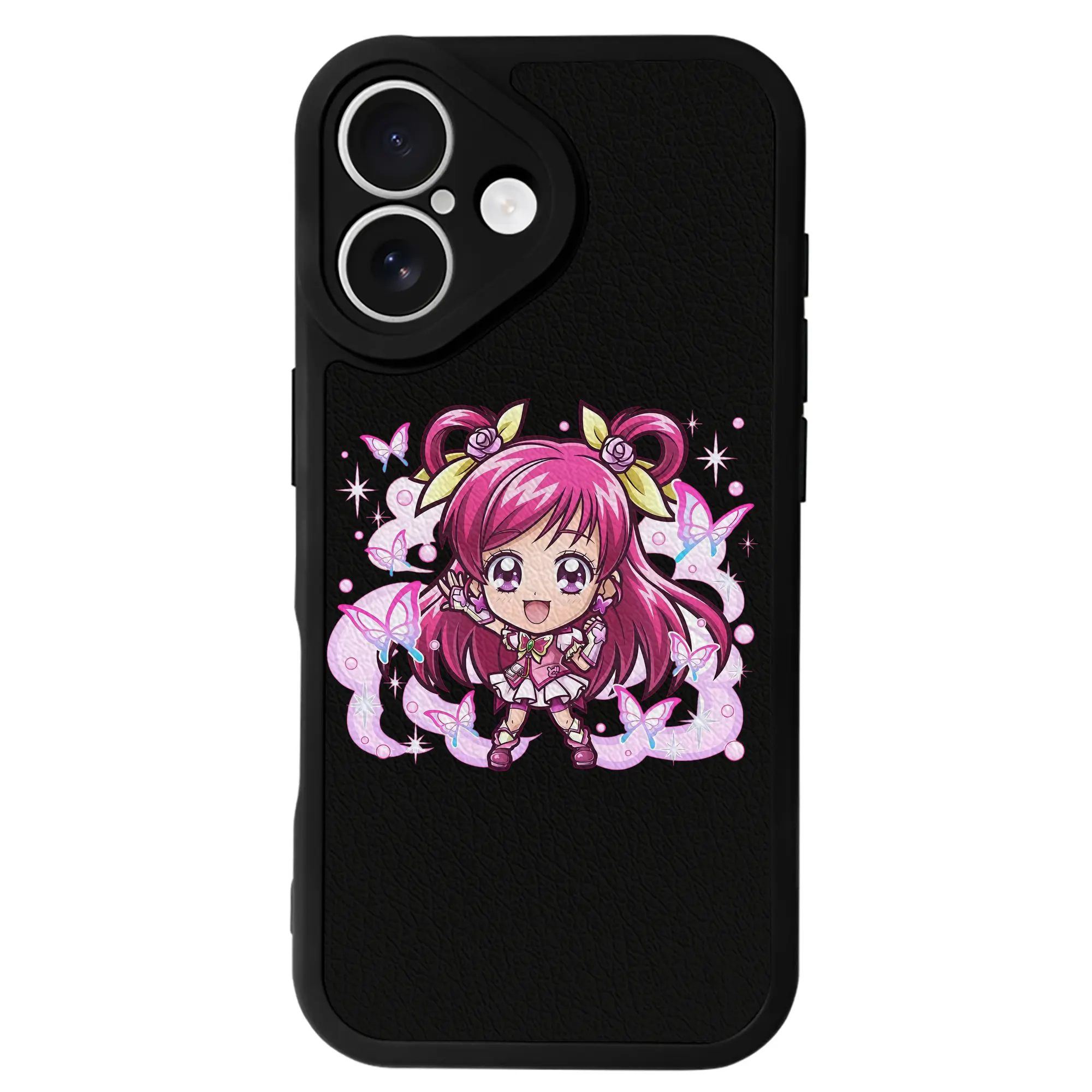 プリキュア グッズ,夢原のぞみ - IPhone 16シリーズ対応 ・ シリコンスマホケース ・ レザー調 ・ 高精度フィット ・ 耐衝撃 ・ ワイヤレス充電対応 ・ 精密カット